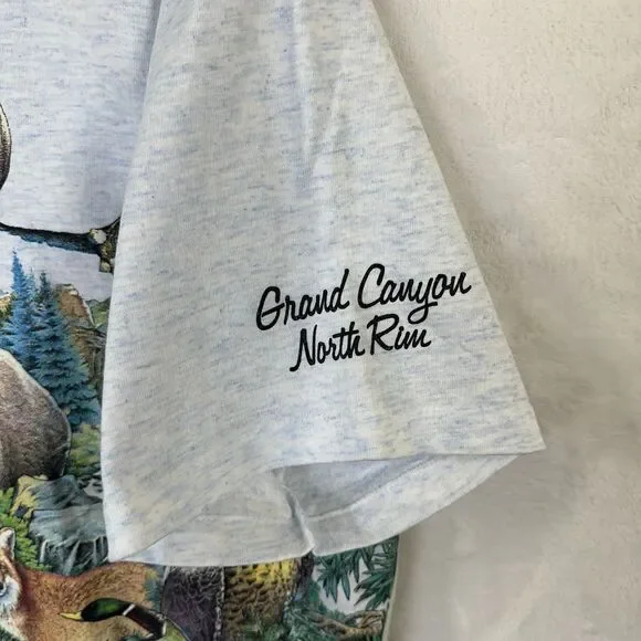 Vtg 1994 H.L. Miller Single Stitch T Shirt XL Grand Canyon Nature Wrap Around - Picture 3 of 10